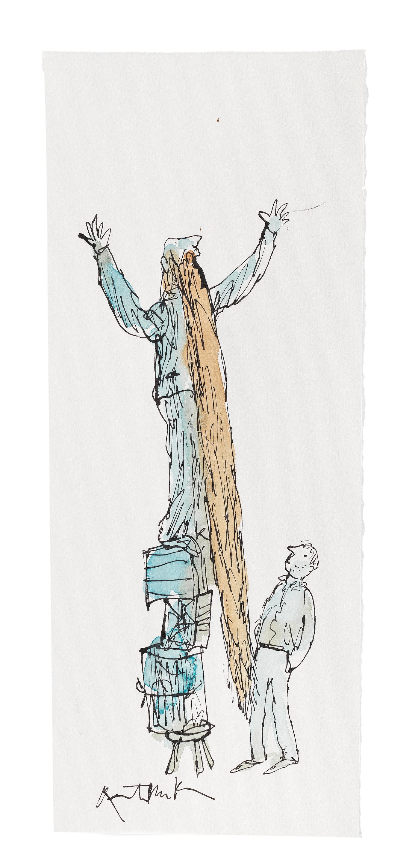 Quentin Blake | Beards No.4 (2022) | MutualArt