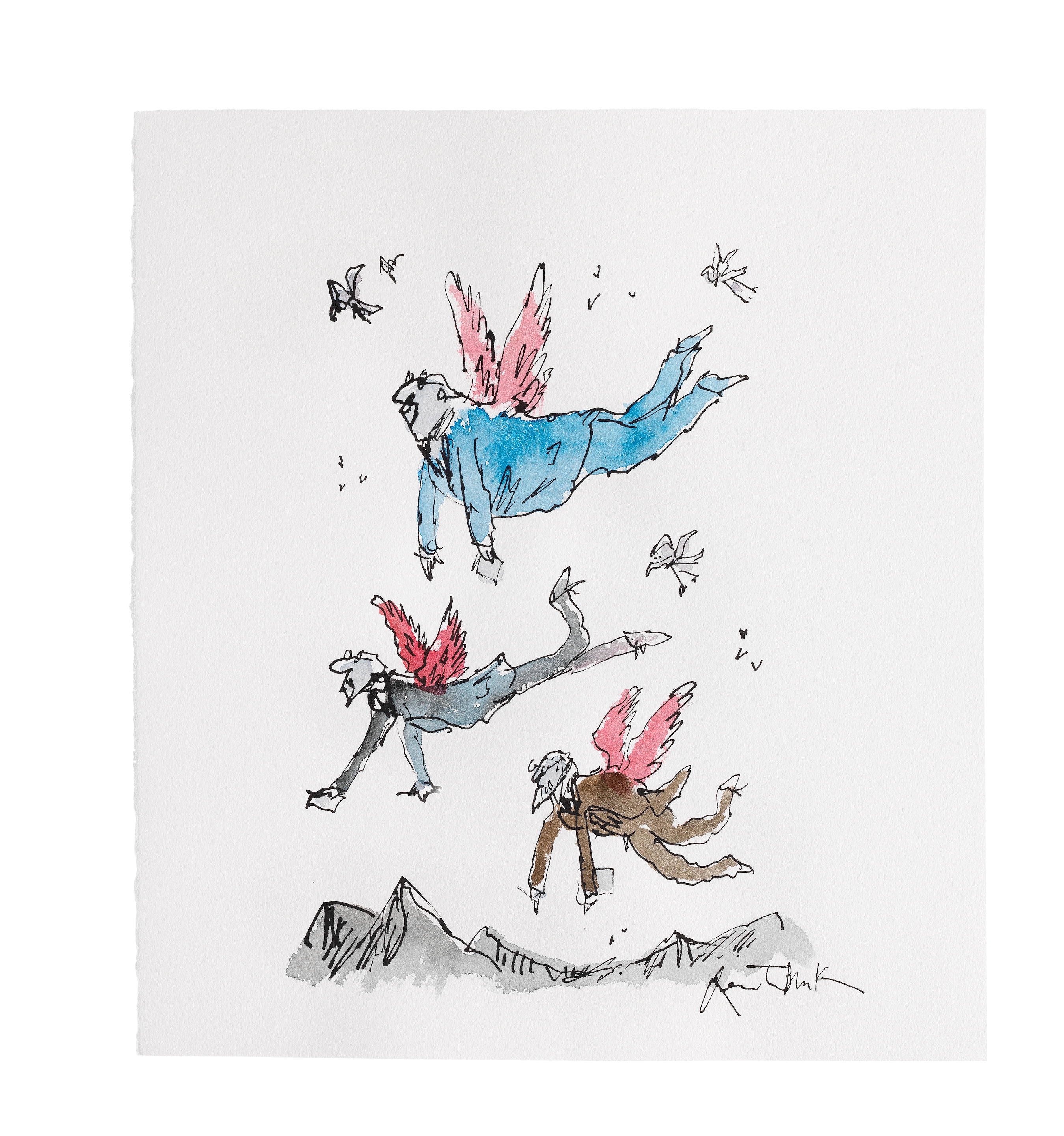 Quentin Blake | Airborne No.2 (2022) | MutualArt