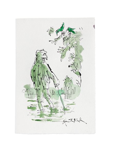 Quentin Blake | Wading No.2 (2022) | MutualArt