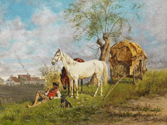 Mittagsrast by Franz Quaglio, 1887