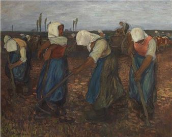 Bei der Kartoffelernte - Albert Haueisen