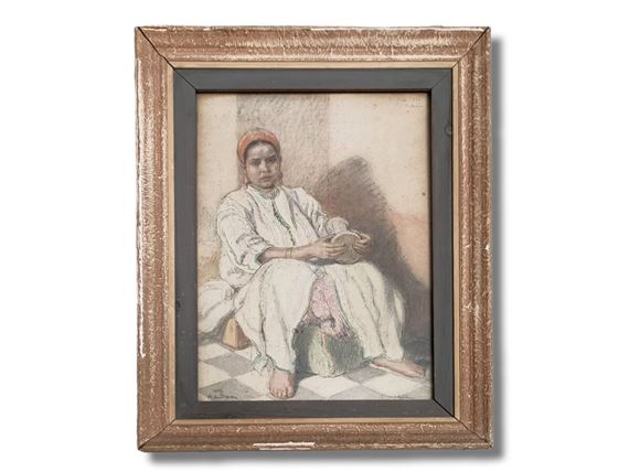 Louis DE BROCA (1868-1948) Marrakech, Portrait de dame, 1936 by Alexis De Broca, 1936