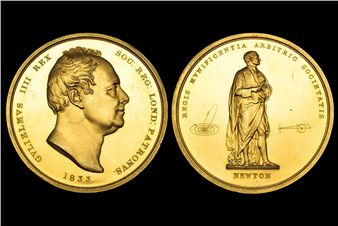 The Royal Society King's Medal in Gold Awarded to "Star Gazer" Sir John Herschel Offered at Auction