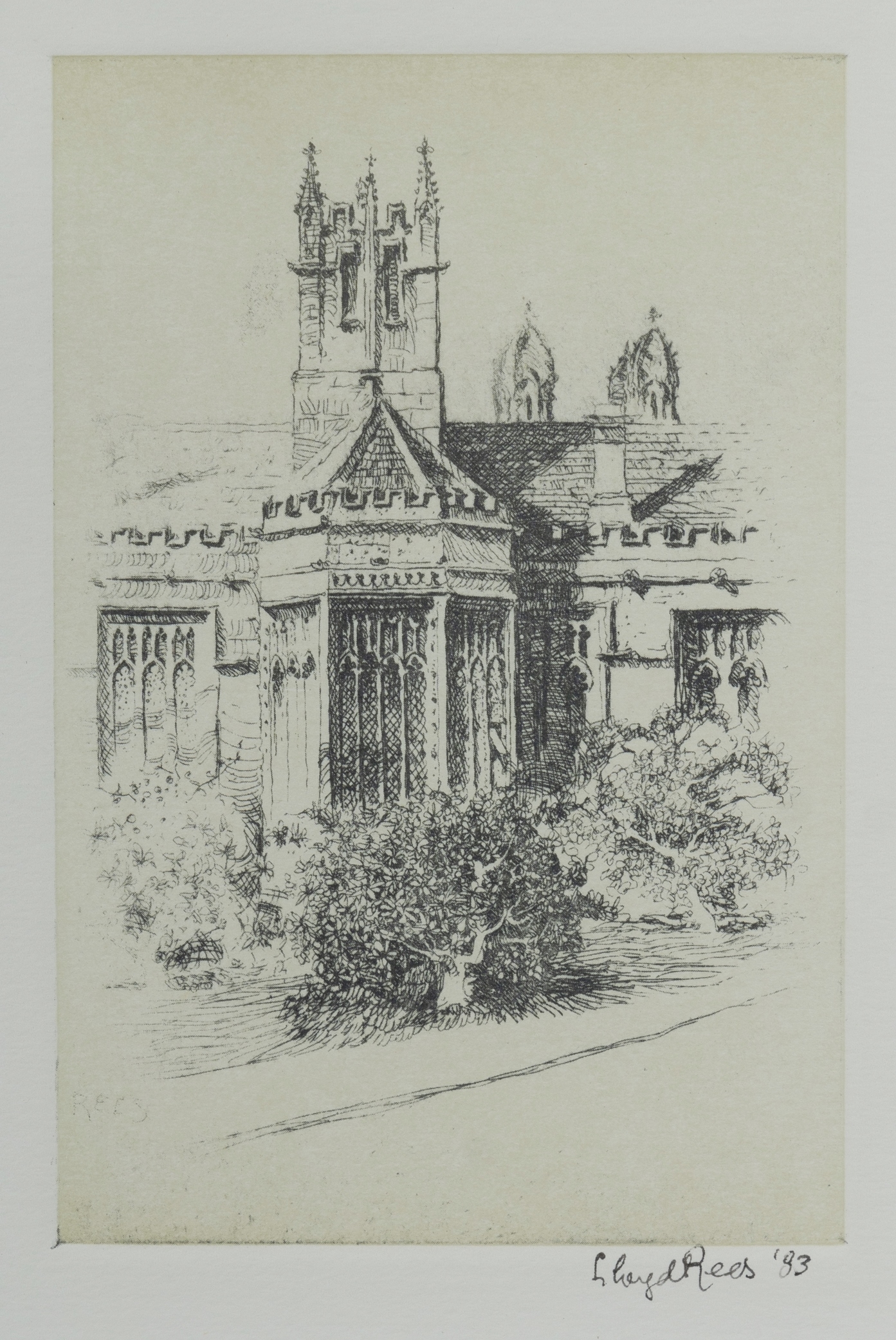 Artwork by Lloyd Rees, Old Medical School, University of Sydney, 1922, Made of Etching