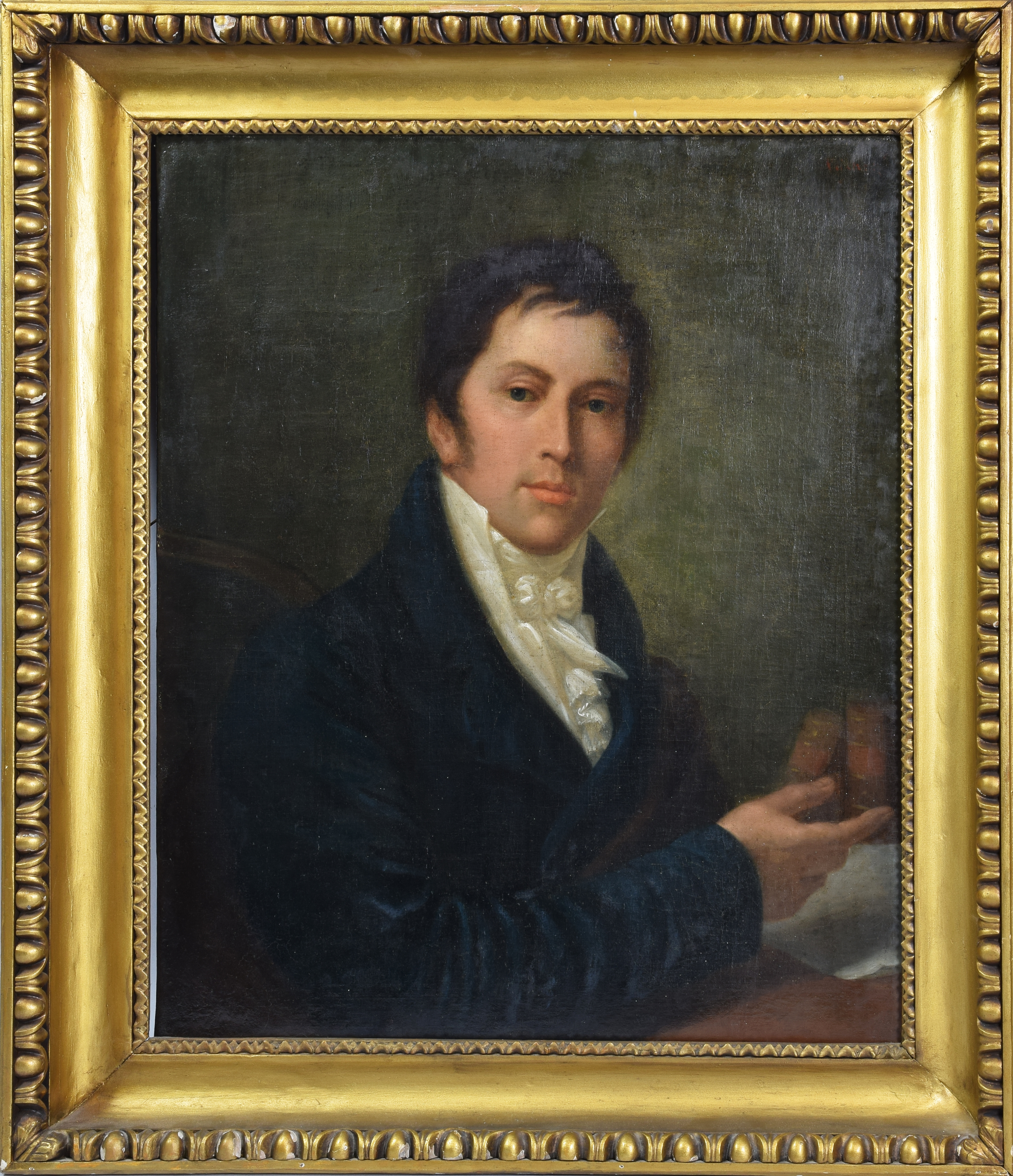 Artwork by Alojzy Reichan, Portret Wojciecha Olearskiego, Made of oil, mirrored canvas