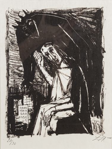 Die Versuchung Christi by Otto Dix, 1960