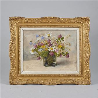 Sweden. Still life with flowers. Signed - Gurli Kuylenstierna