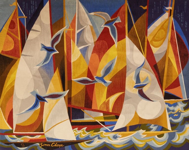 Simon Chaye | Simon CHAYE (born in 1930) TAPESTRIES Schooner... - Lot ...