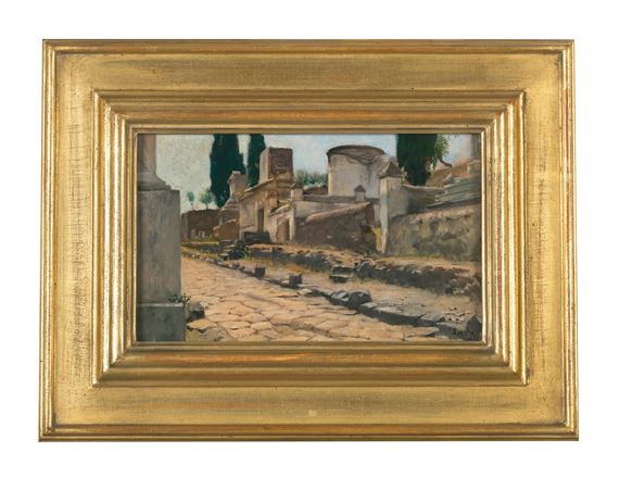 Adolf Hirémy Hirschl | A Street in Pompeii (1860) | MutualArt