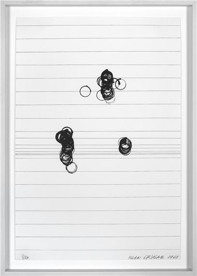 Automatická kresba by Milan Grygar, 1968