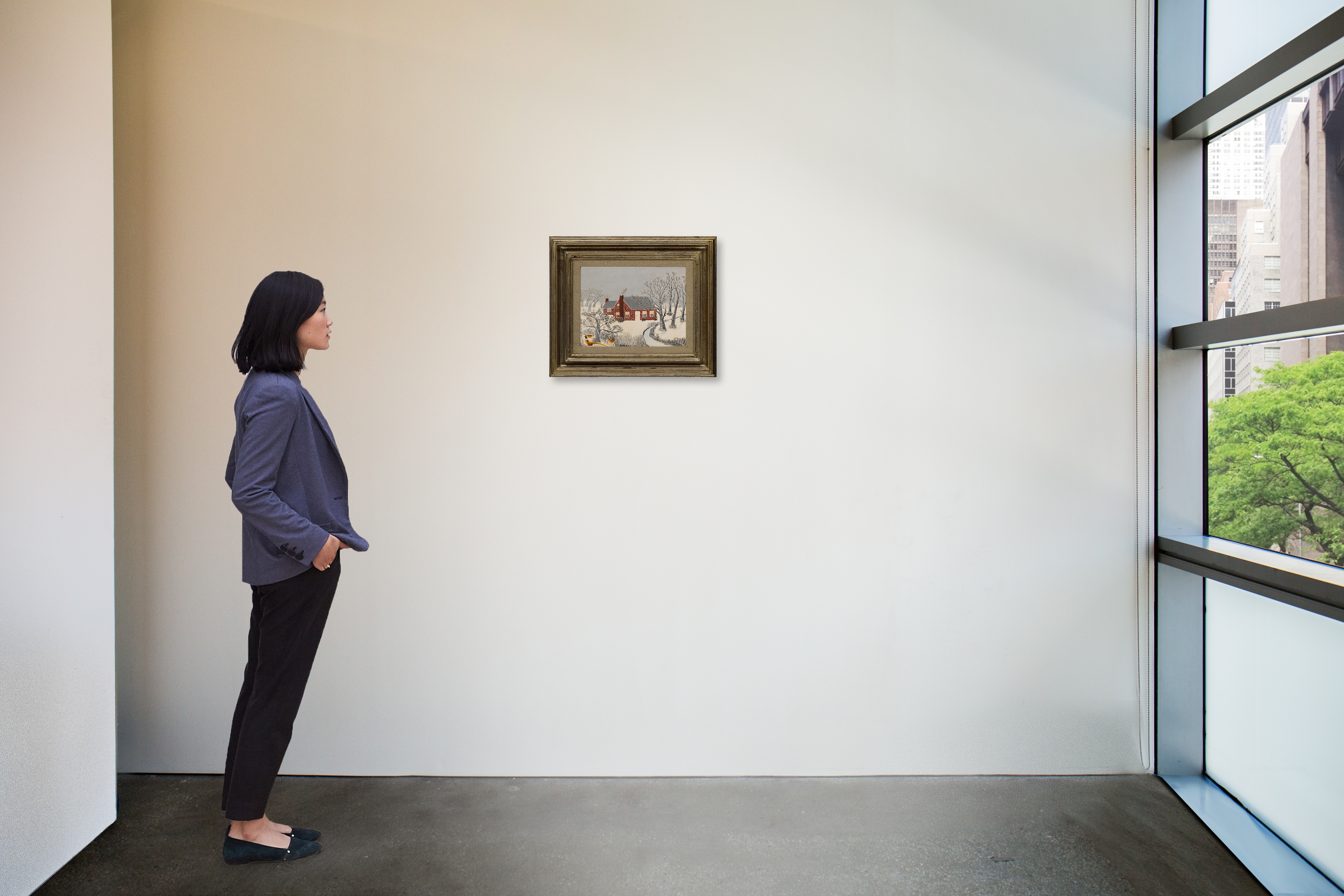 Artwork by Grandma Moses, Home, Made of oil on Masonite