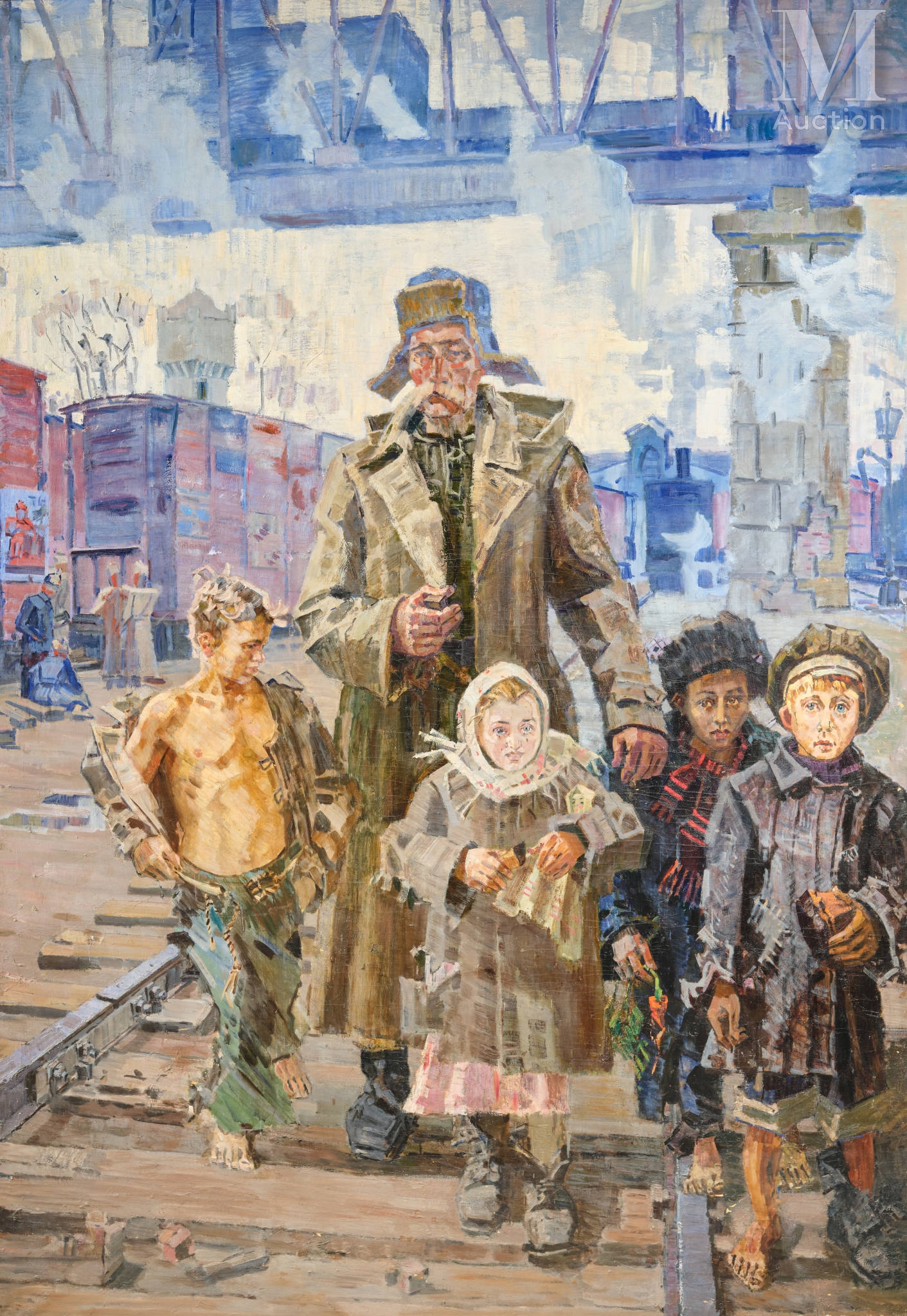 L’ingénieur des Ponts et Chaussées et les enfants sans abris by Nicolaï Gorlov, 1962