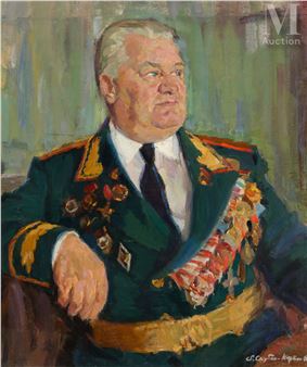 Portrait du major général V. M. Charov. - Ludmila Skoubko-Karpas