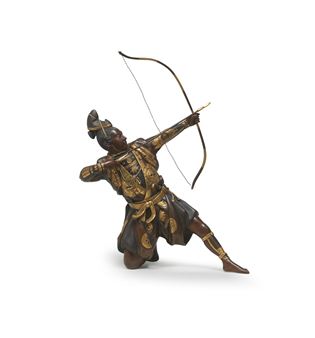 A Gilt-Bronze Figure of an Archer - Shosei