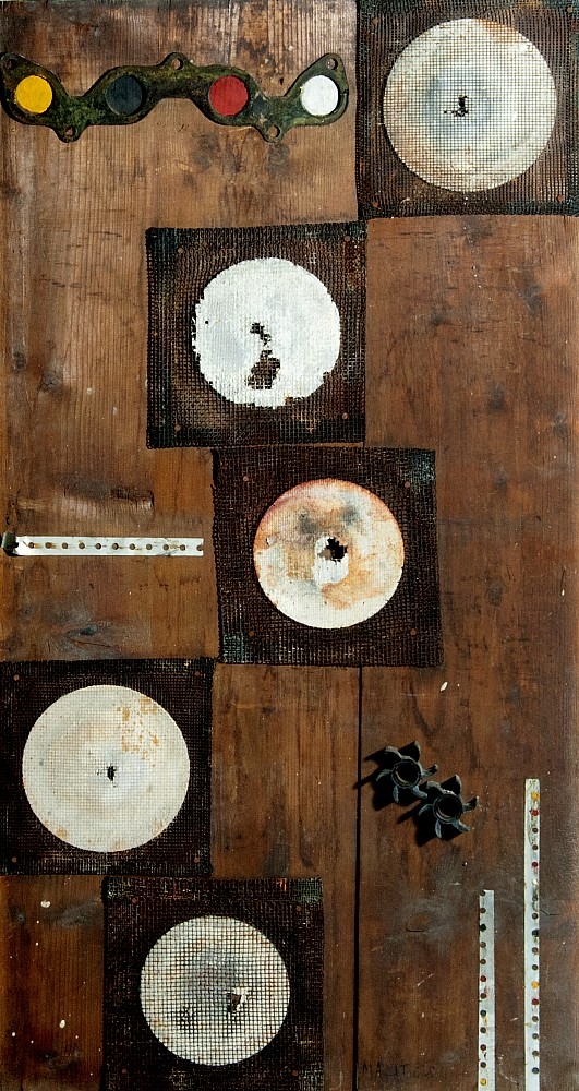 Artwork by Radim Malat, Grouping, Made of combined technique, wood