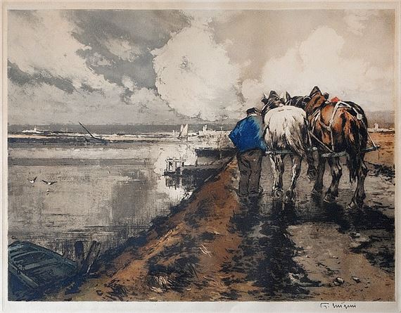 Road in winter by Ferdinand-Jean Luigini