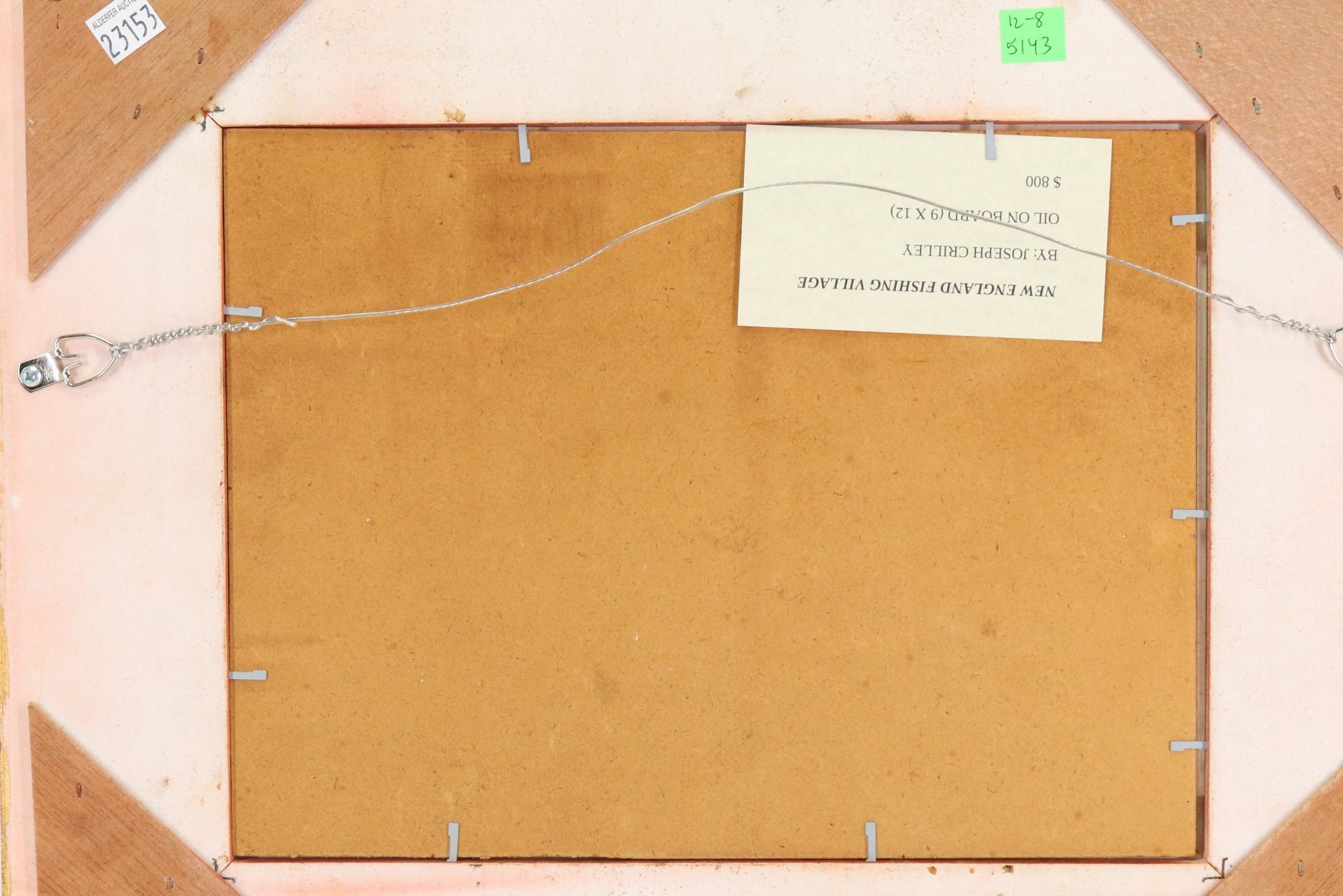 Artwork by Joseph Crilley, New England Fishing Village, Made of Oil on board