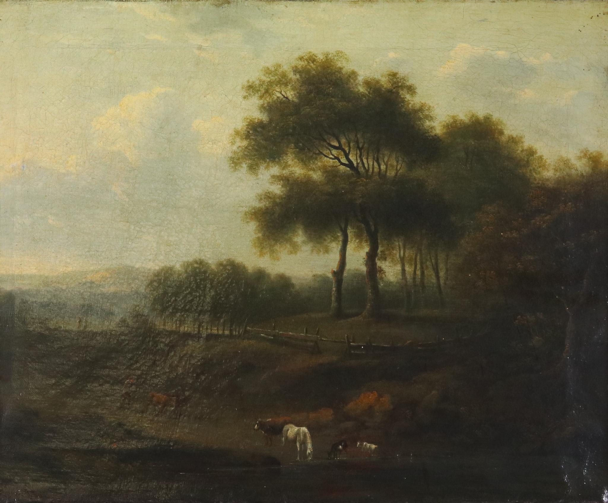 Barbizon School, 19th Century | Barbizon School style landscape with ...