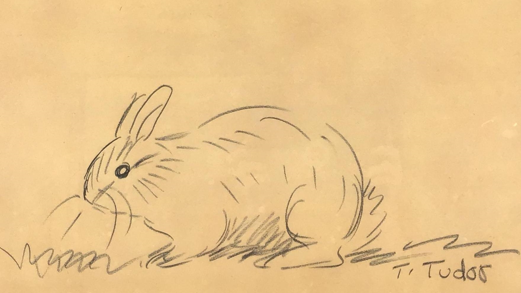 Tasha Tudor | Pencil drawing of a rabbit | MutualArt