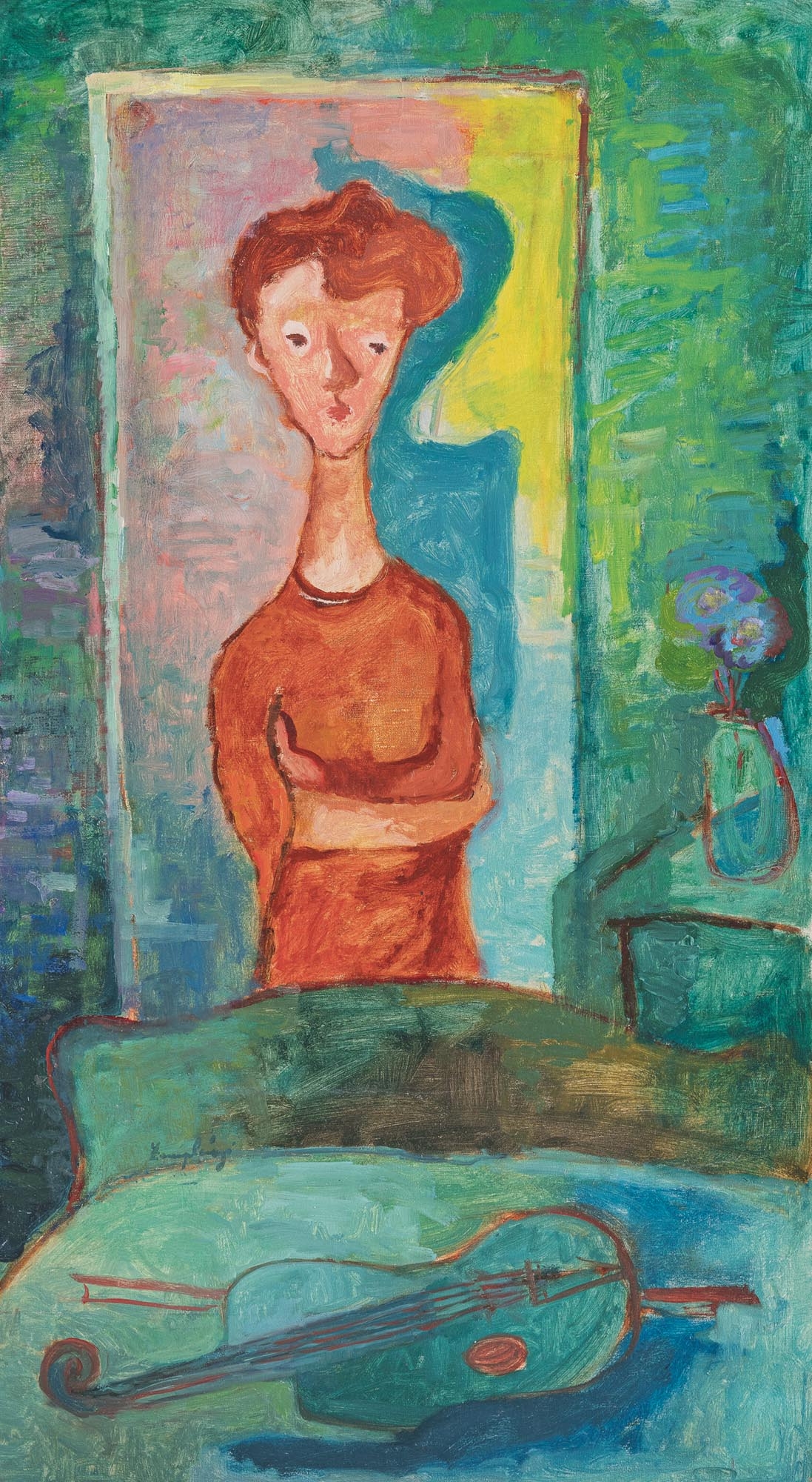 Magda Zemplenyi Green violin MutualArt