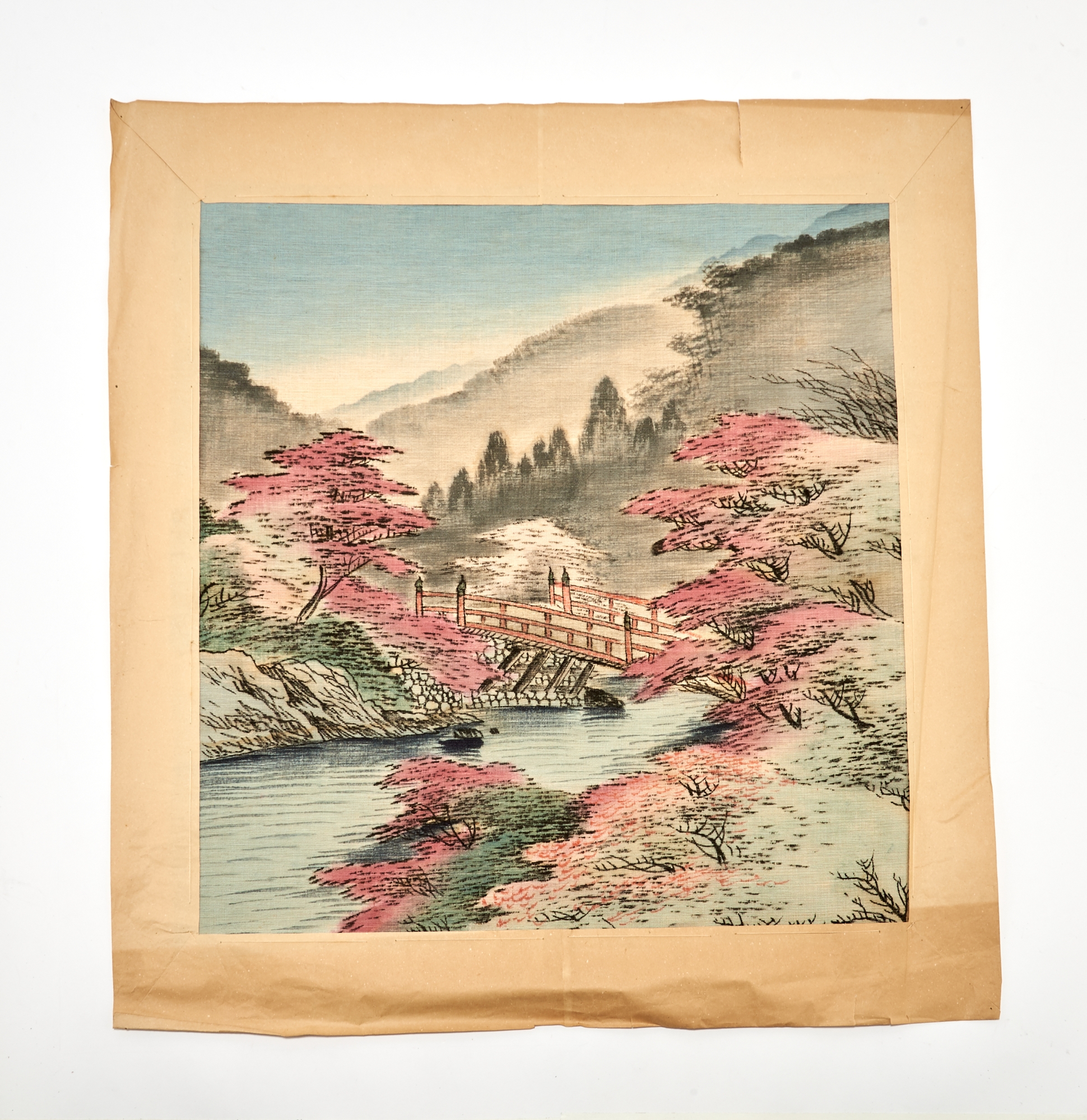 Japanese School, 20th Century, Japanese Watercolor on Silk