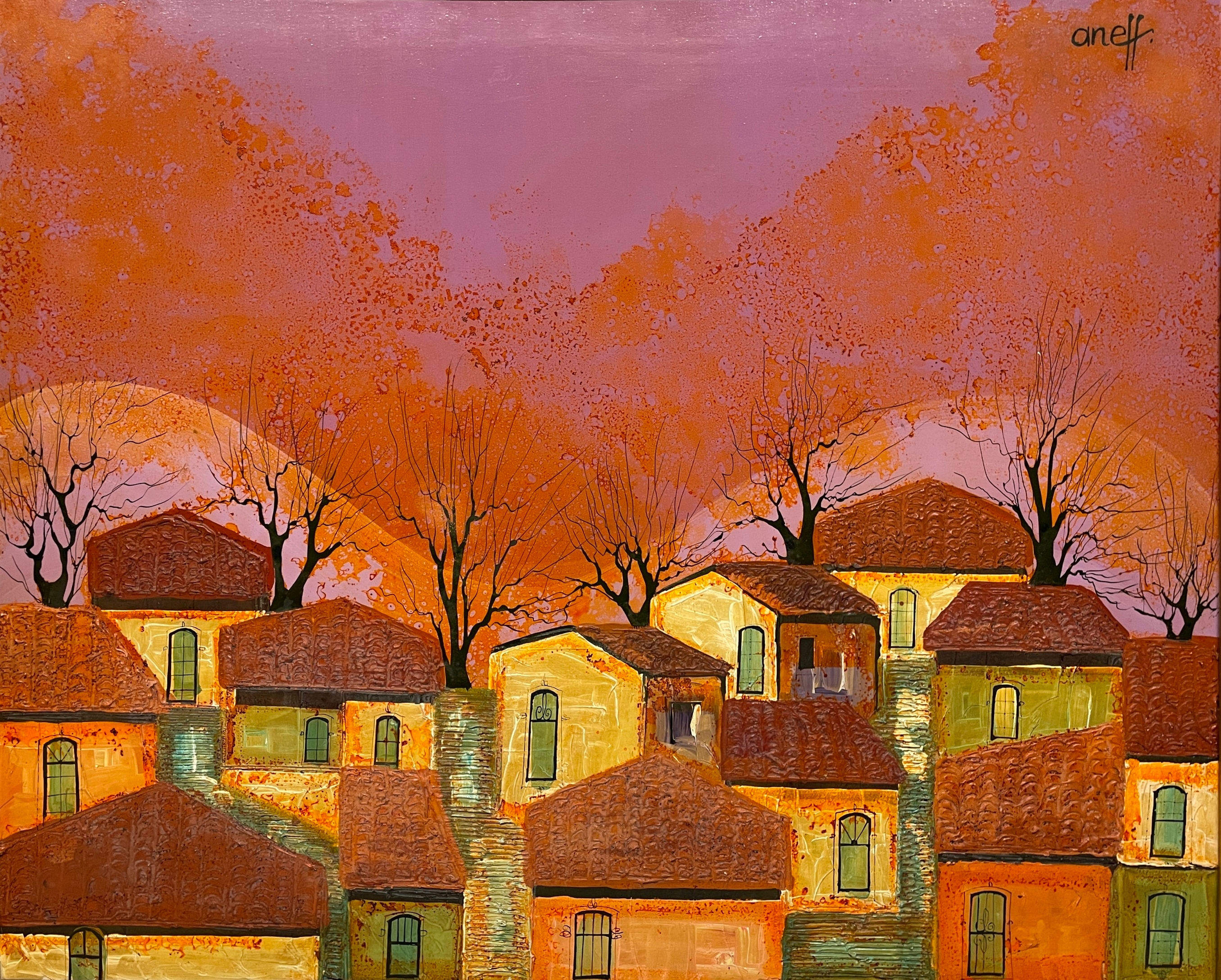 Artwork by Liny Aneff, Anochecer, Made of Acrylic on canvas