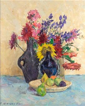 Flowers and fruits - Serguei Mikhailovitch Skoubko