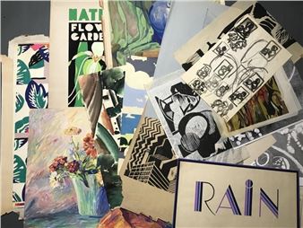 National Flower and Garden Show preparatory painting - Dorothy Kalb