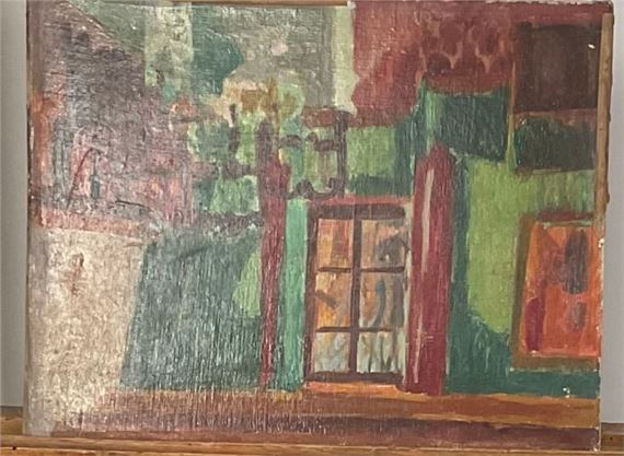 Jean AUJAME (1905-1965) Intérieur. Huile sur toile