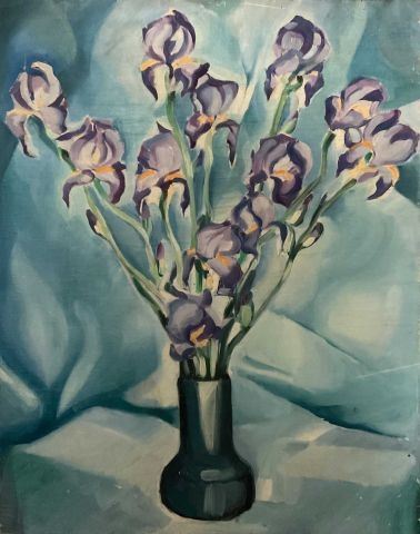 Jean AUJAME (1905-1965) Iris. Huile sur toile by Jean Aujame