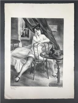 Untitled/Seated Partial Nude. - Gates