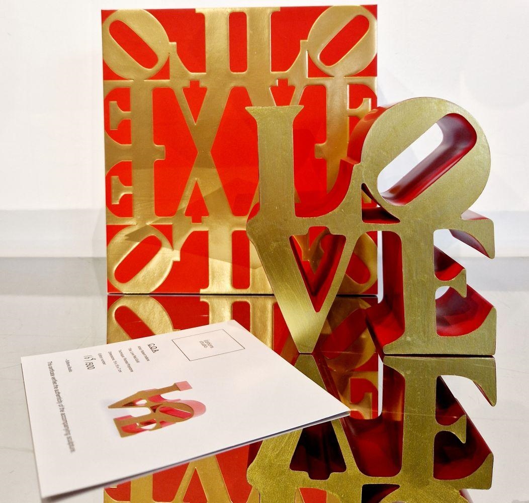Robert Indiana | Love Red Gold | MutualArt