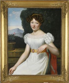 Portrait of a young woman - R. Massé