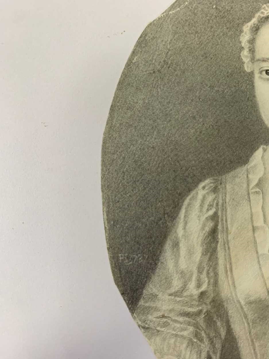 Artwork by R. Haskins, Two portrait miniatures of ladies, Made of plumbago on vellum