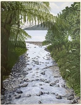Barbara Turner - "Creek Ships Cove" - Acrylic On Canvas - Barbara T. Smith
