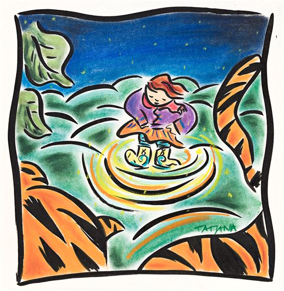 Iliana and the tiger. - Tatjana Krizmanic