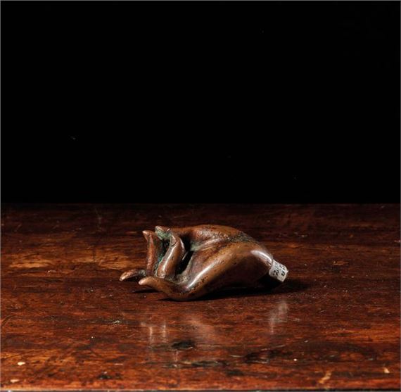 Buddha's hand in copper alloy in vitarka mudra (gesture of argumentation) by Tibetan School, 14th Century