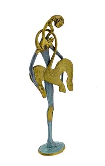 Abstract sculpture depicting the Greek mythology princess Leda and the Swan. - Christopher D. Sclavenitis