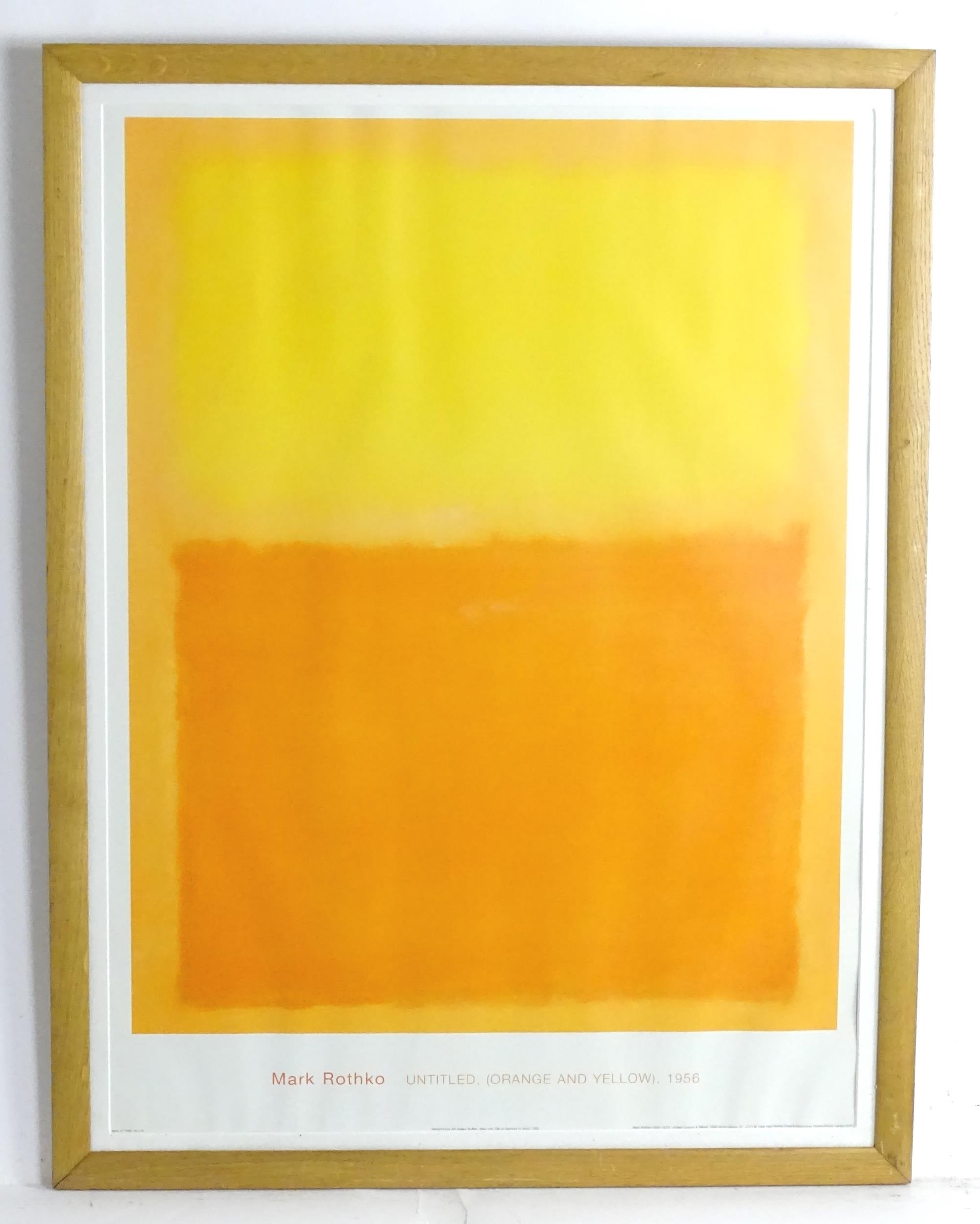 Artwork by Mark Rothko, Orange and yellow., Made of Offset lithograph