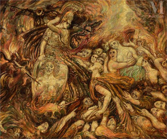 Henri Jules Charles Corneille de Groux | Minerve protège Oreste (1903 ...