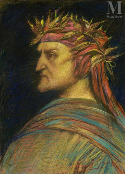 Henri Jules Charles Corneille de Groux | Portrait de Dante | MutualArt