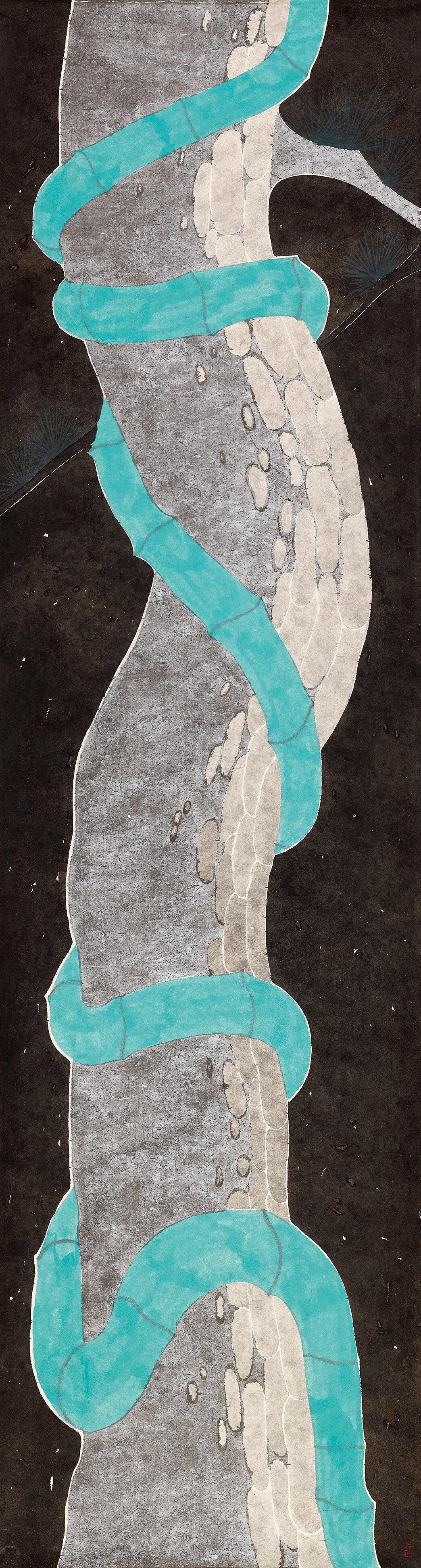 Artwork by Liu Qi, Ink and colour on paper, Made of ink and colour on paper