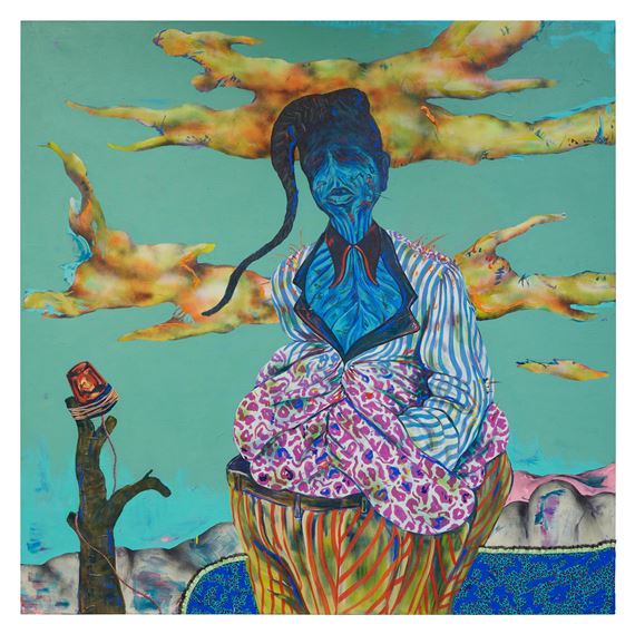 Bhabharosi on the Shore by Simphiwe Ndzube, dated 2018