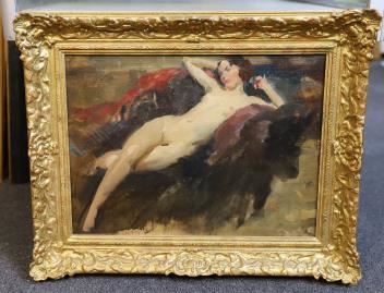 Reclining nude by Walter Ernest Webster