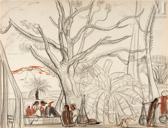 Le repos sous l'arbre by André Maire, 1954