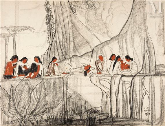 Repos sous le grand arbre by André Maire, 1954