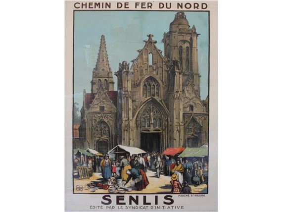 Charles Hallo | ALO (Charles-Jean Halo 1882-1969) Senlis Marche St. Pierre  (ca. 1920) | MutualArt