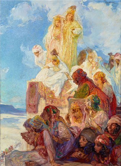 L'arrivée du cortège by Jules-Pierre van Biesbroeck, circa 1900