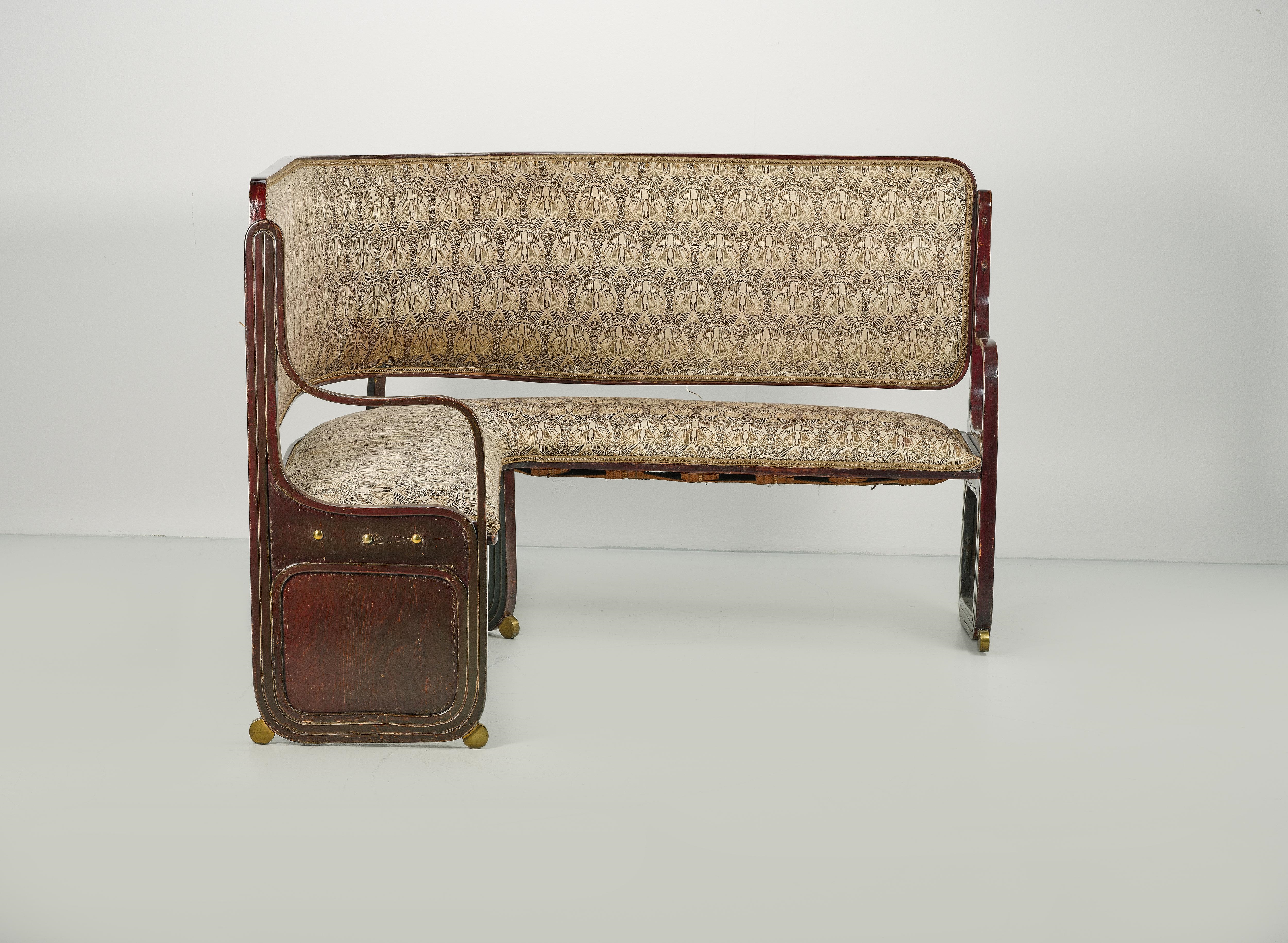 Koloman Moser | a large corner bench, model number: 856, exhibitions ...