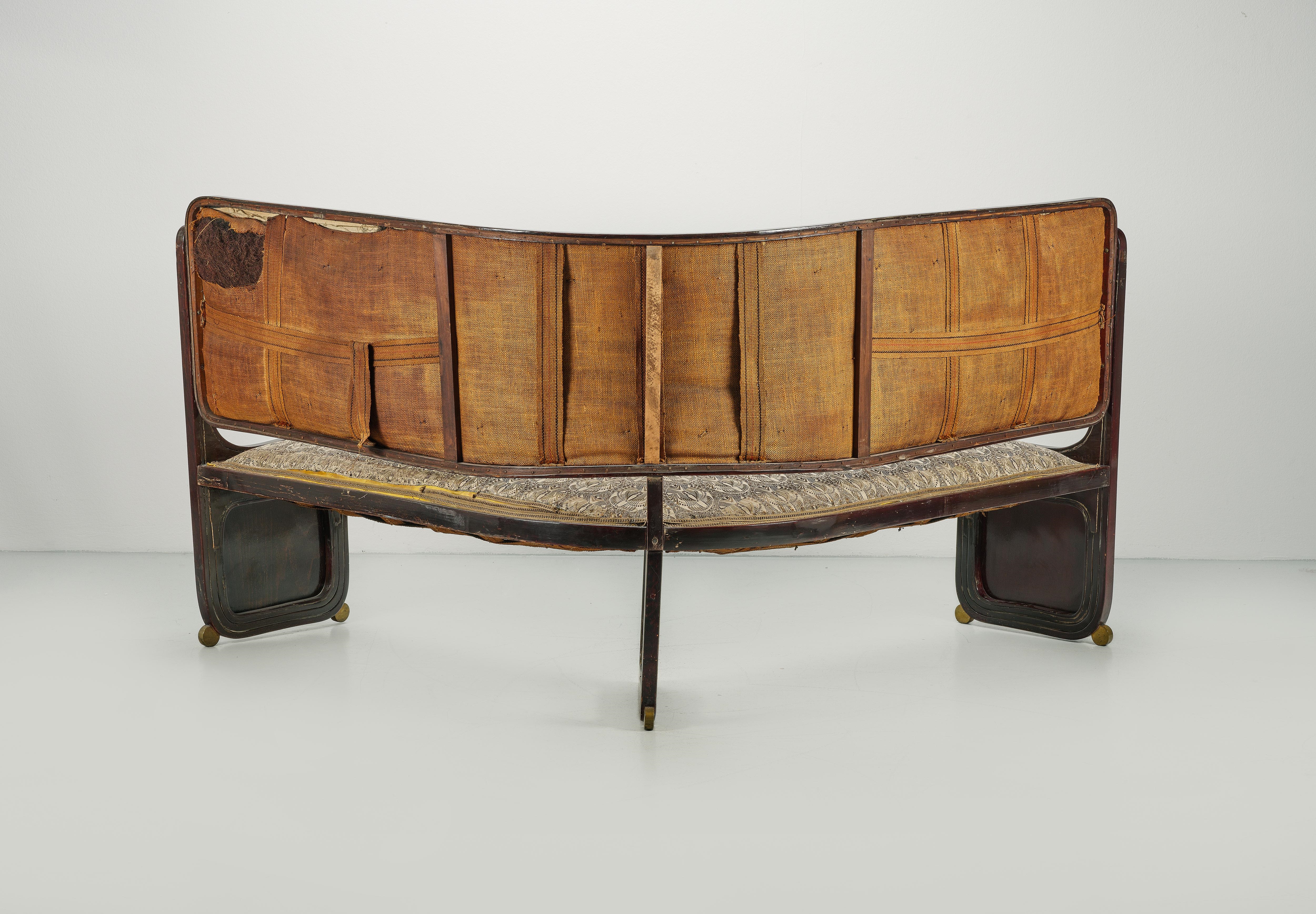 Koloman Moser | a large corner bench, model number: 856, exhibitions ...